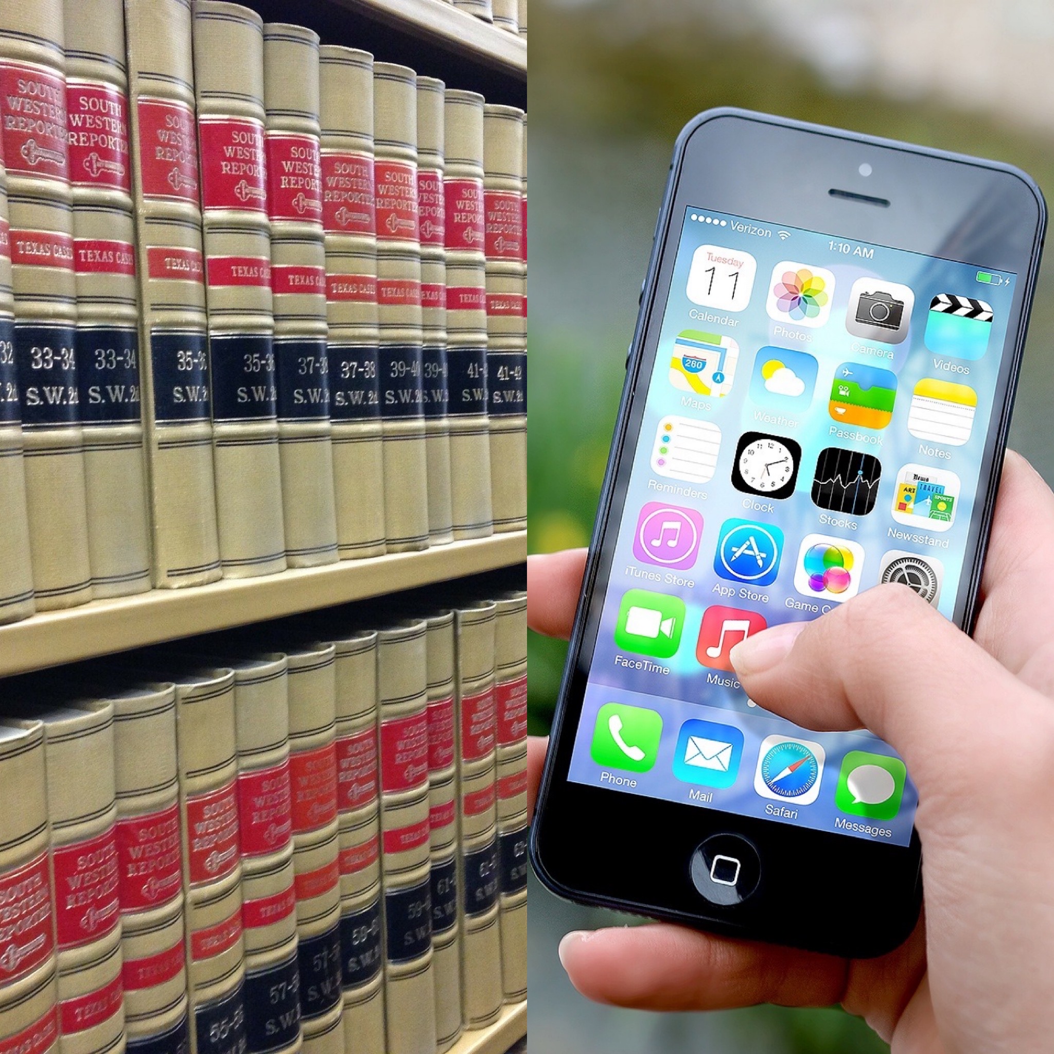 Law books and Internet