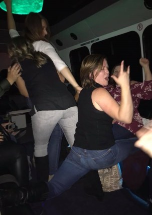 Splits on the party bus